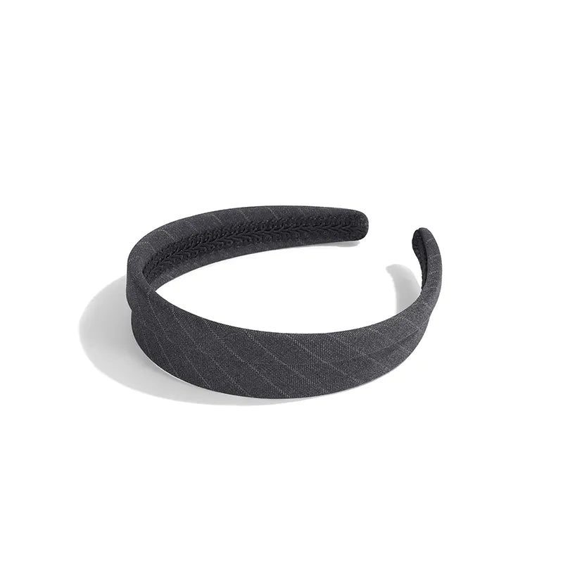 Maeve Gray Palette Headband in Suiting Fabric