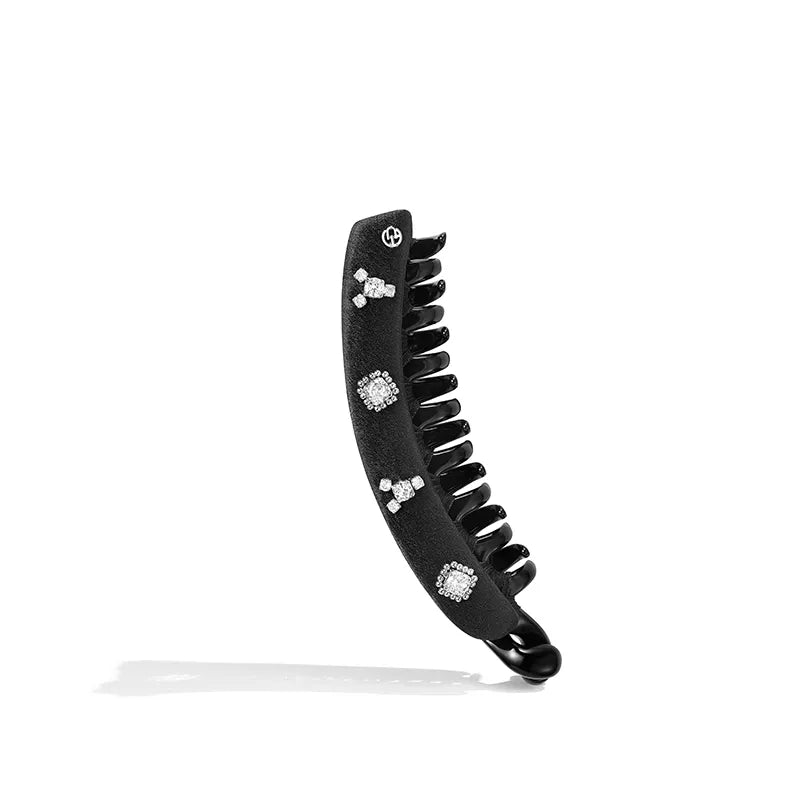 Eileen Crystal Velvet Banana Clip