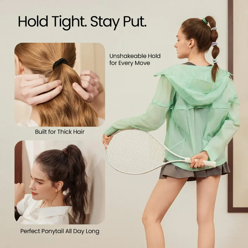 Roxanne Thick Hair Tie Pony Elastic Ponytail Holder (12 pcs) - EVITA PERONI OFFICIAL