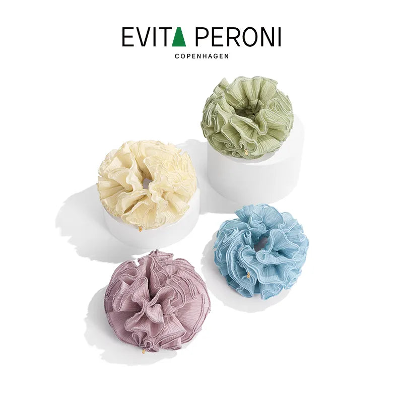 Adelaide Pleated Ruffled Large Scrunchie