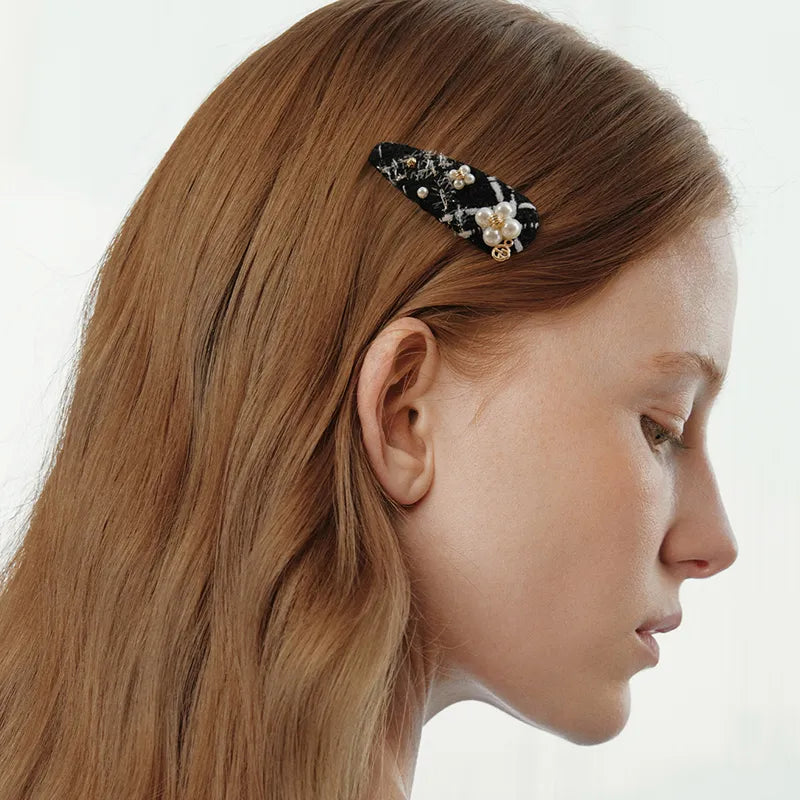 Adela Tweed Hair Snap Clip - EVITA PERONI OFFICIAL