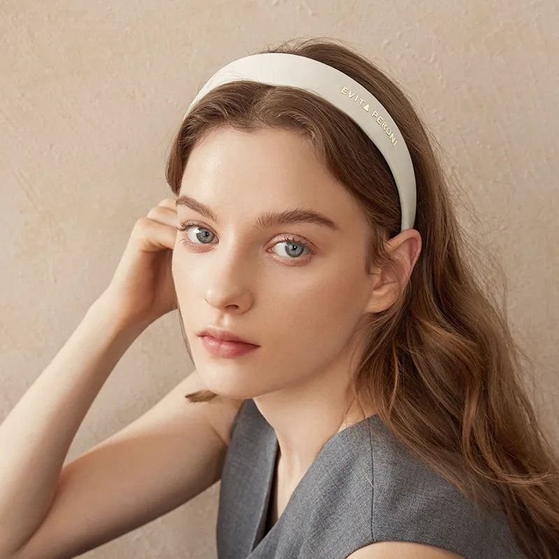 Morta Lambskin Wide Headband - EVITA PERONI OFFICIAL