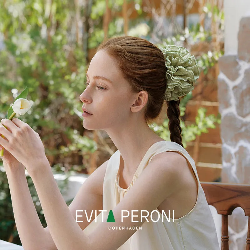 Adelaide Pleated Ruffled Large Scrunchie - EVITA PERONI OFFICIAL