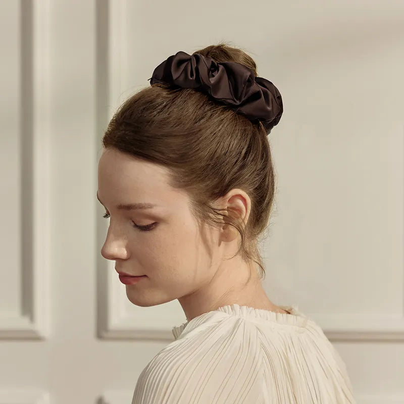 Whispers of Soft Light Satin Large Scrunchie