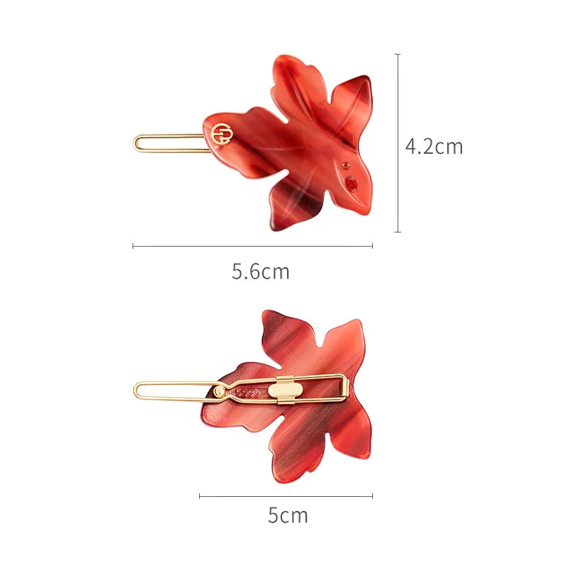 Adelaide Red Maple Side Barette