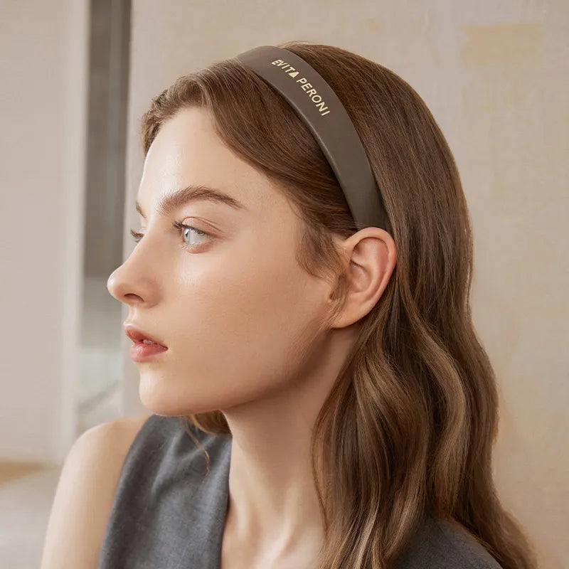 Morta Lambskin Wide Headband - EVITA PERONI OFFICIAL