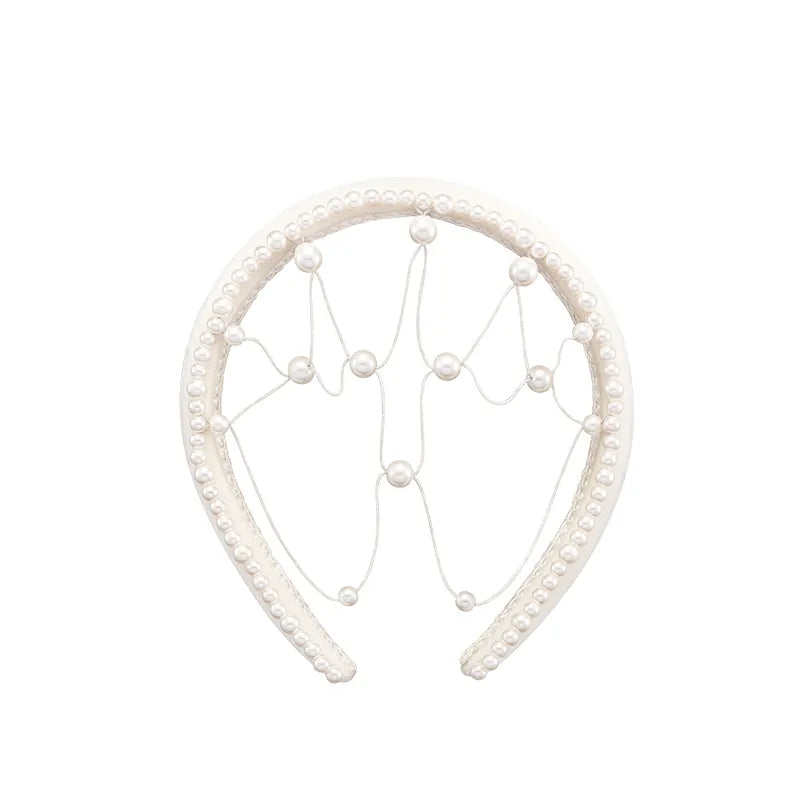 Linda Pearl&Net Wide Headband - EVITA PERONI OFFICIAL