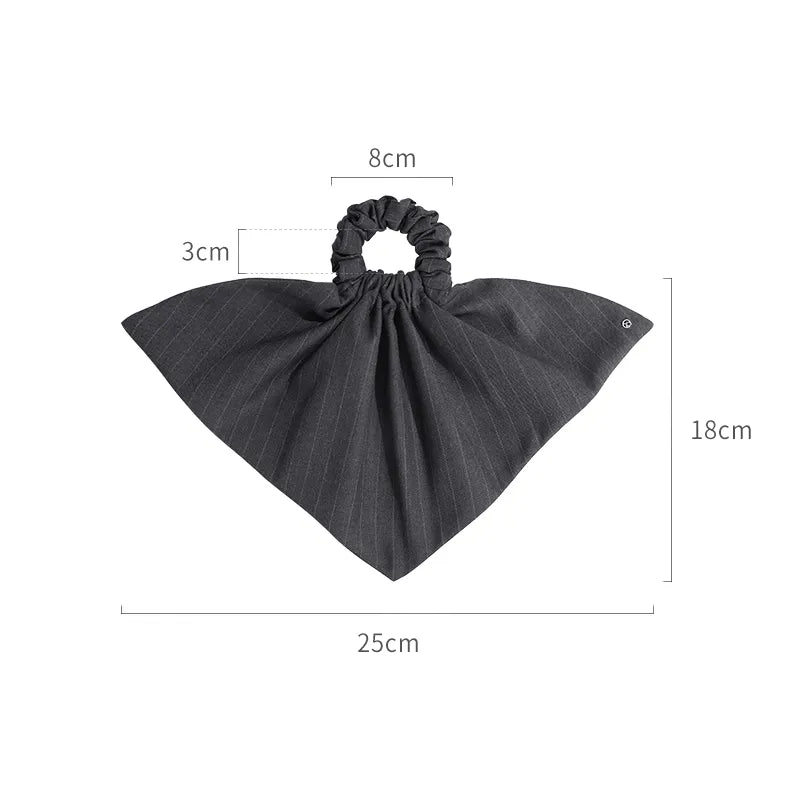 Maeve Gray Palette Large Srunchi in Suiting Fabric