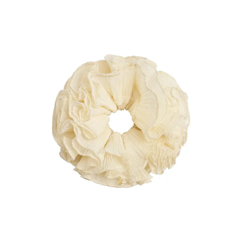Adelaide Pleated Ruffled Large Scrunchie