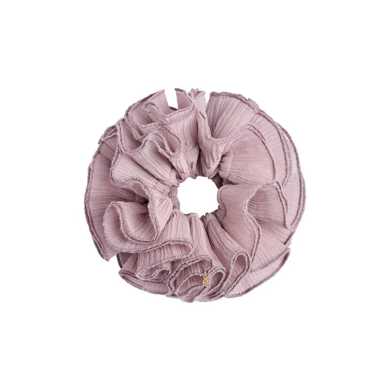 Adelaide Pleated Ruffled Large Scrunchie