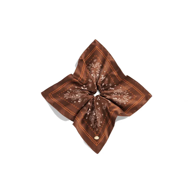 Celeste Paisley Pattern Large Scrunchie - EVITA PERONI OFFICIAL