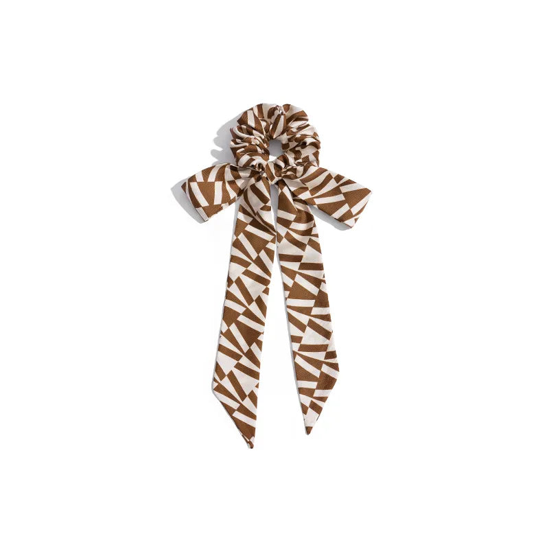 Mulberry Silk Julia Medium Scrunchie with Bow Tail - EVITA PERONI OFFICIAL
