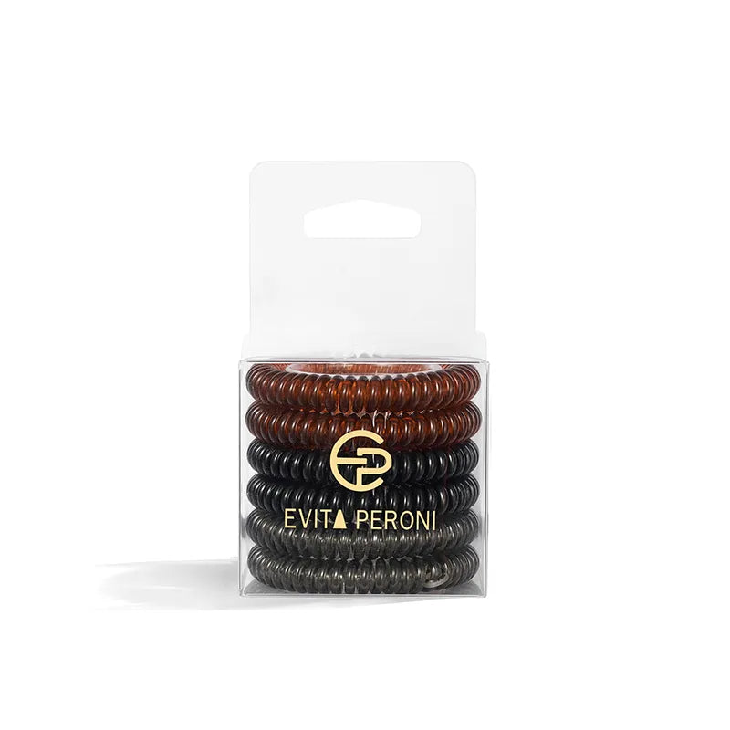 Zephyrine Jelly Spiral Hair Ties (6 pcs) - EVITA PERONI OFFICIAL