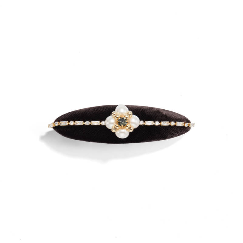 Herriet Velvet Small Barrette - EVITA PERONI OFFICIAL