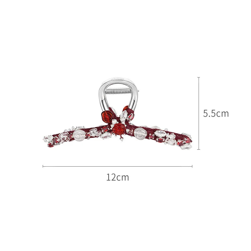 Rose Large Hair Claw - EVITA PERONI OFFICIAL
