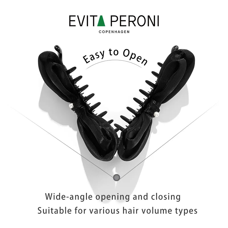 Trinity Bow Style Ponytail Banana Clip - EVITA PERONI OFFICIAL