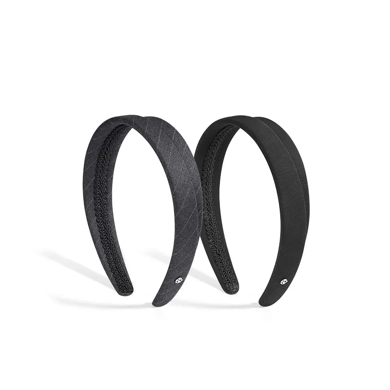 Maeve Gray Palette Headband in Suiting Fabric