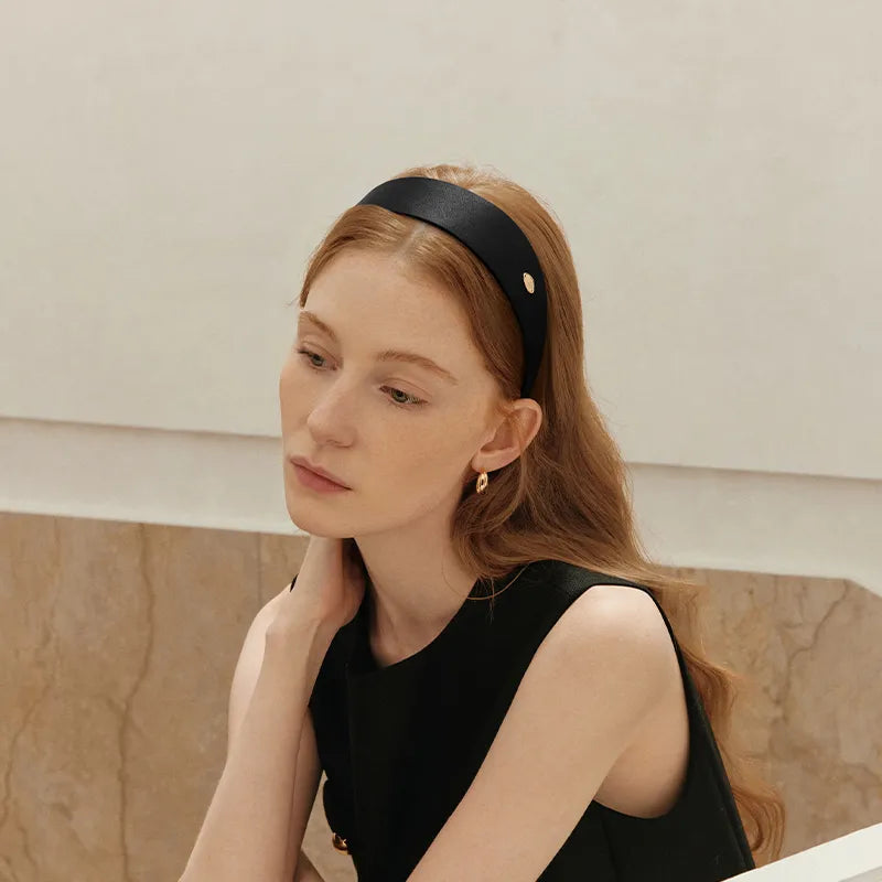Maggie Mulberry Silk Wide Headband - EVITA PERONI OFFICIAL