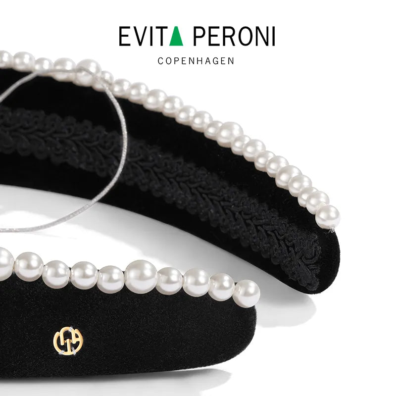 Linda Pearl&Net Wide Headband - EVITA PERONI OFFICIAL