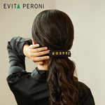 Erin Volume Metal Chain PU Barrette - EVITA PERONI OFFICIAL