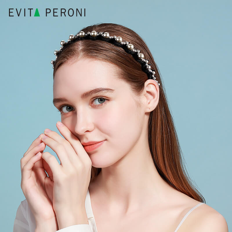 Berry Tiara Pearls Headband - EVITA PERONI OFFICIAL