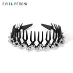 Berry Tiara Pearls Headband - EVITA PERONI OFFICIAL
