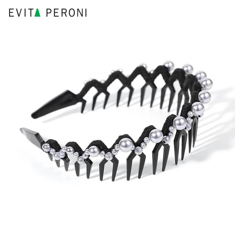 Berry Tiara Pearls Headband - EVITA PERONI OFFICIAL