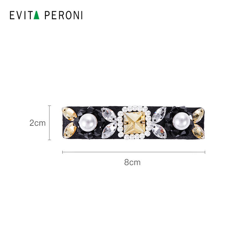 Mona Medium Size Crystal Vintage Barrette - EVITA PERONI OFFICIAL